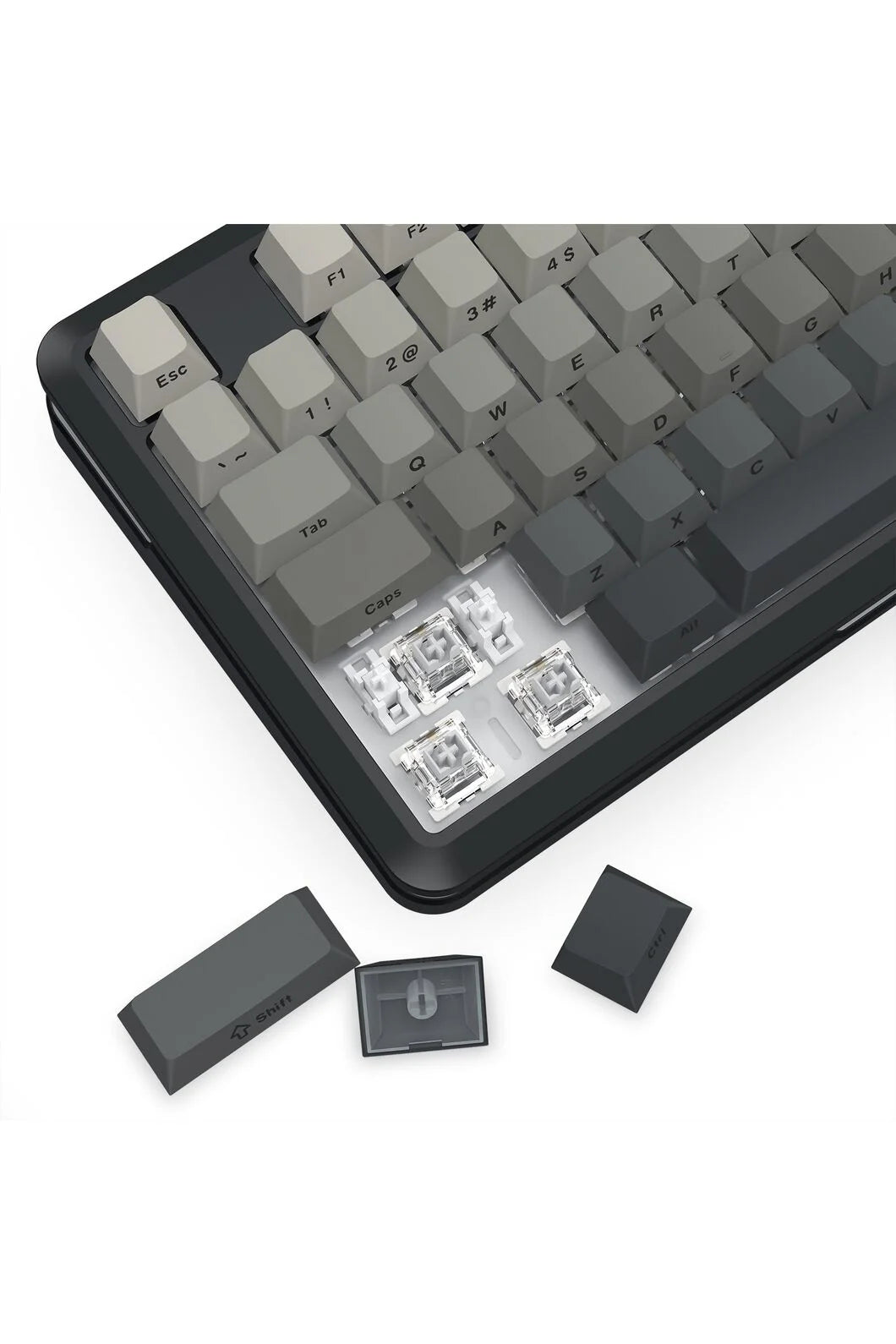 Redragon K734SP RGB Pro Wildslash Charcoal TKL Gasket Wireless Mechanical Keyboard - Charcoal