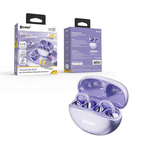 Xpower Powerclip GL8 wireless Earbud - Bluetooth / Purple