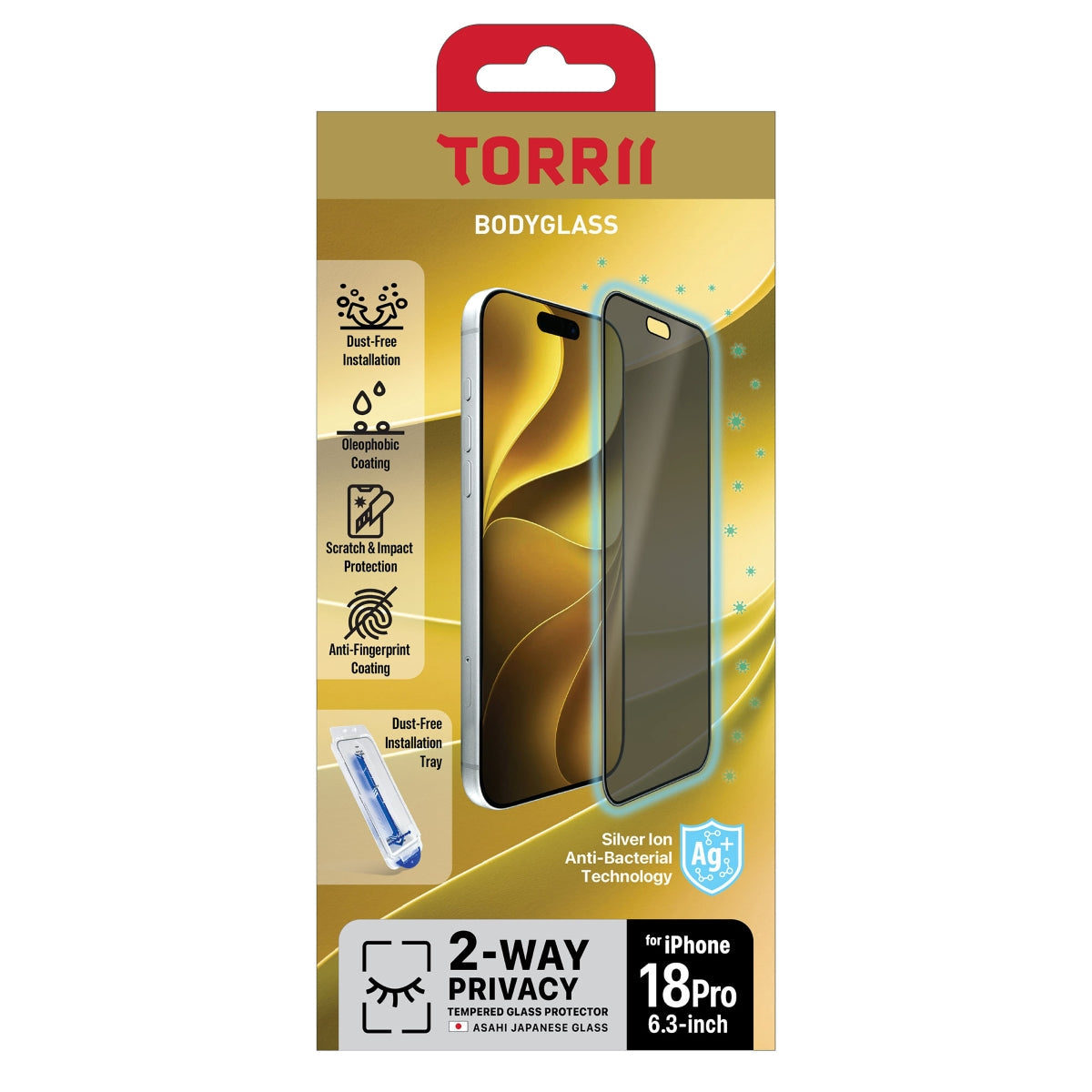 Torrii Bodyglass Screen Protector for Apple iPhone 18 Pro - Privacy