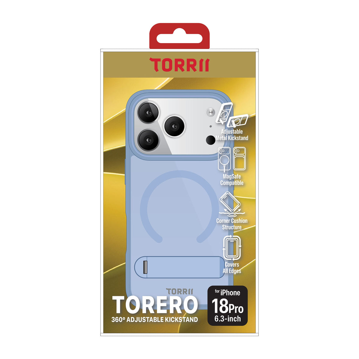 Torrii Torero Magsafe and Stand Cover for Apple iPhone 18 Pro - Blue