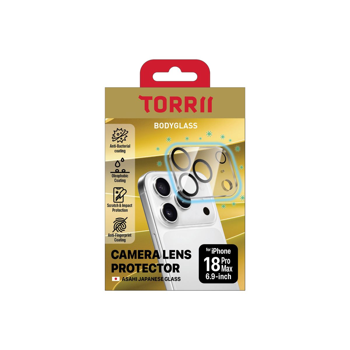 Torrii Bodyglass Camera Lens Protector for Apple iPhone 18 Pro Max - Clear