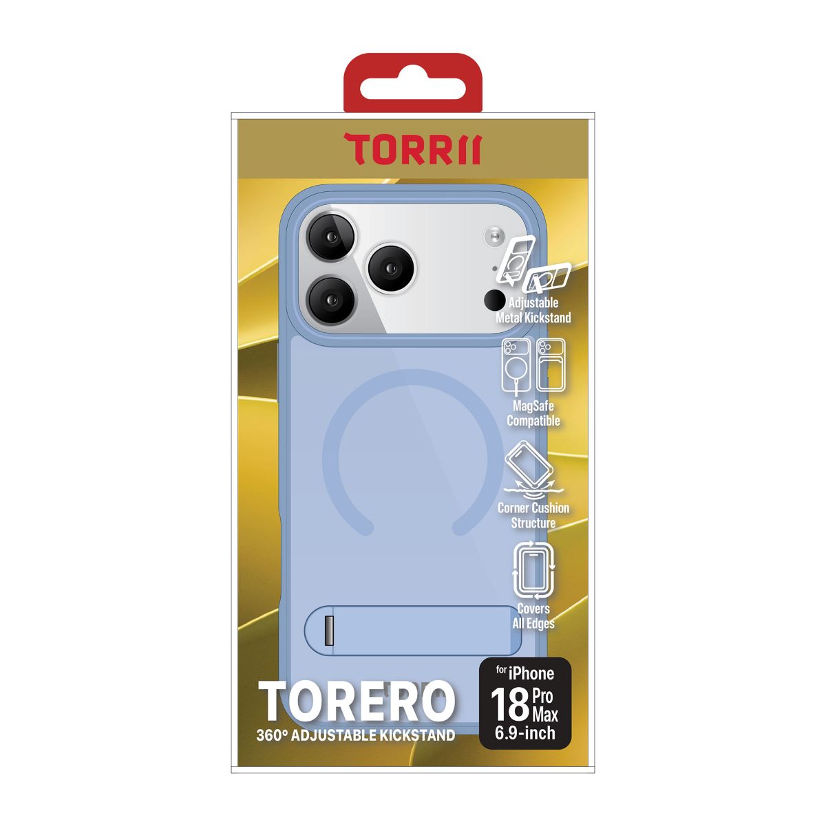 Torrii Torero Magsafe and Stand Cover for Apple iPhone 18 Pro Max- Blue