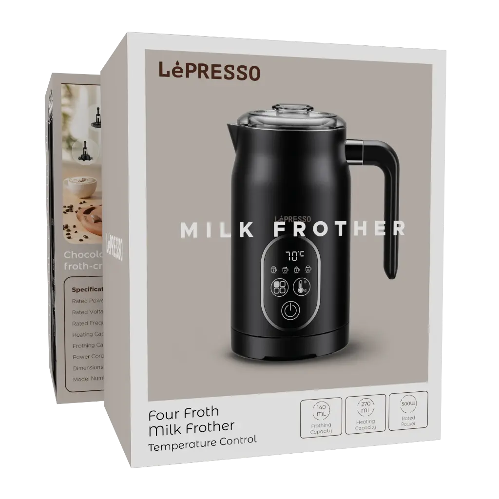 LePresso Four Froth Milk Frother - Black Color