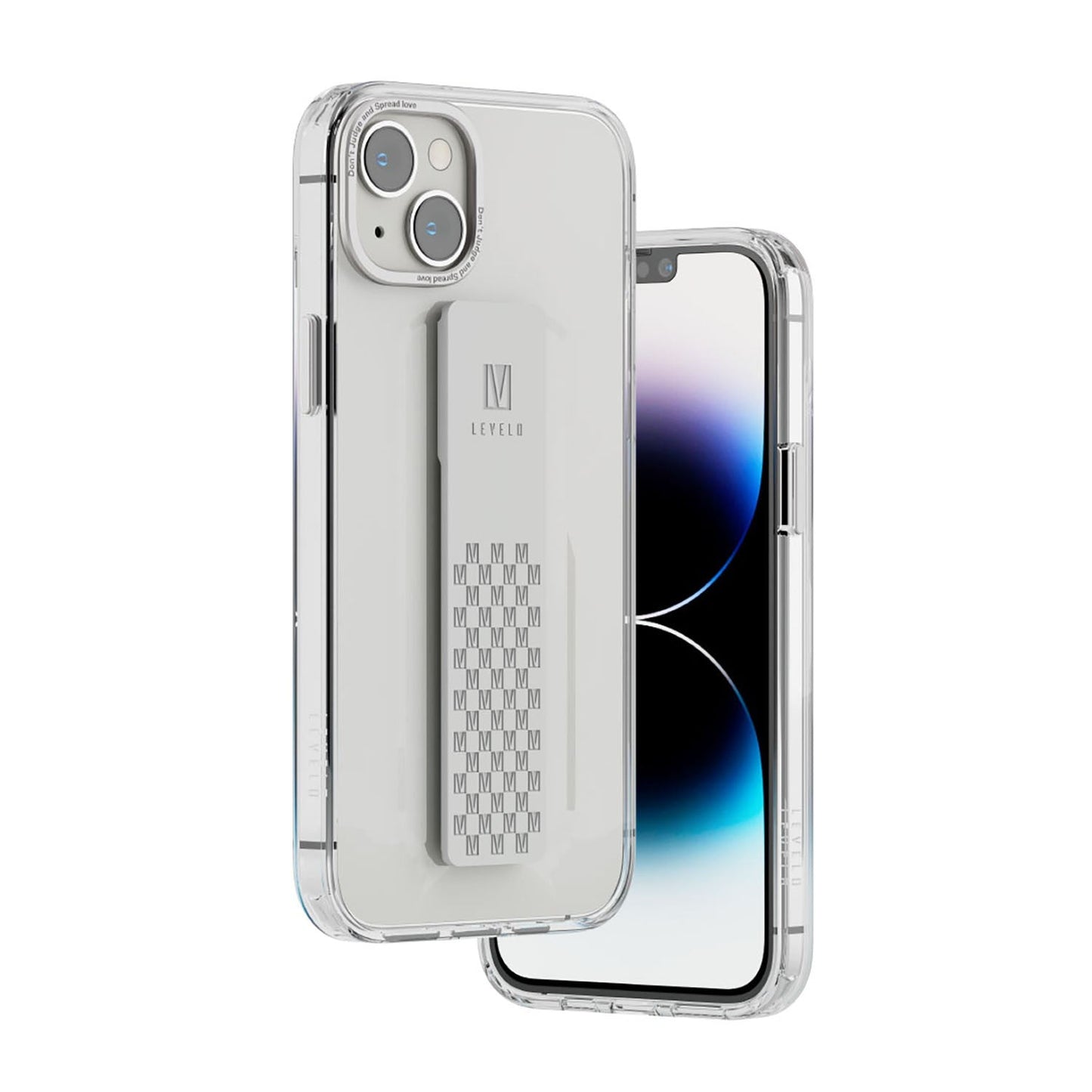 Levelo Graphia IMD Clear Case With Extra Grip - Apple iPhone 14 / Silver Accessories > Mobiles & Tablets > Mobiles >