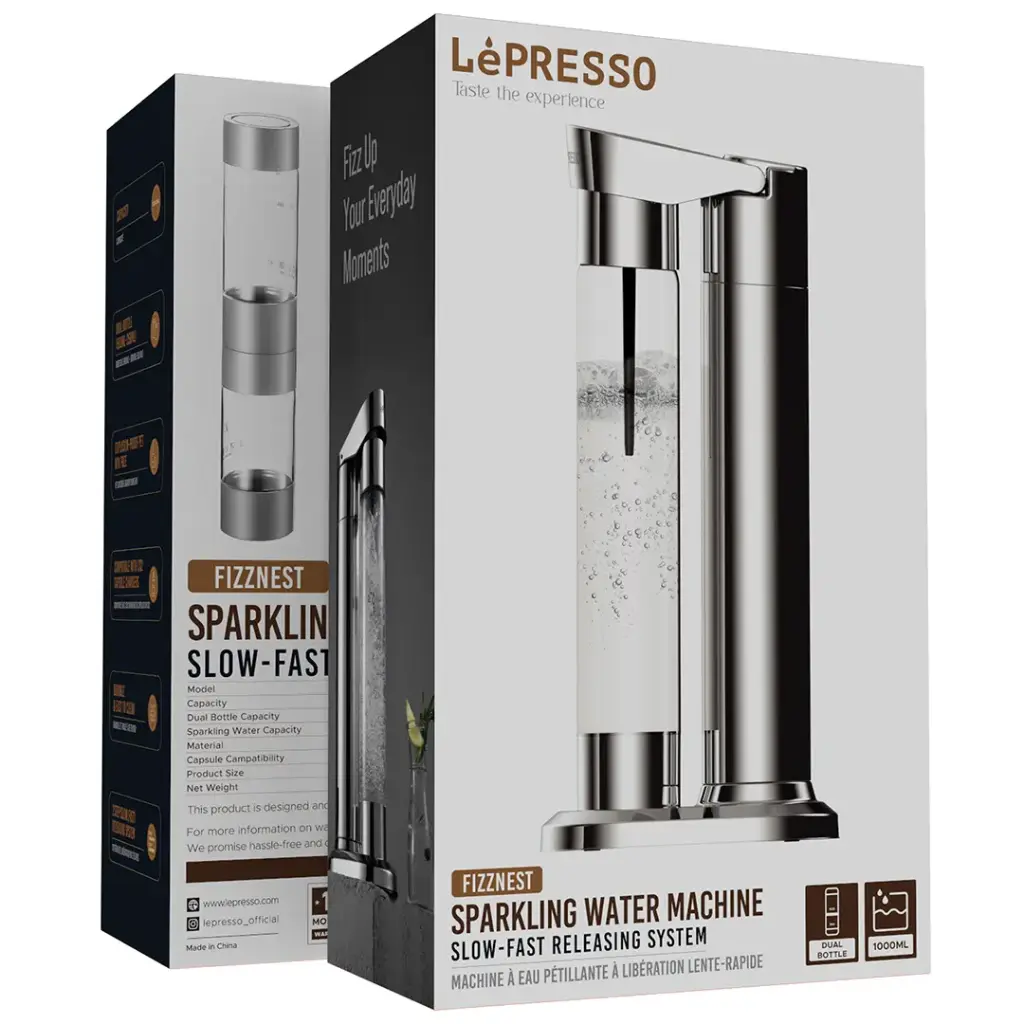 LePresso Fizznest Sparkling Water Machine - Silver