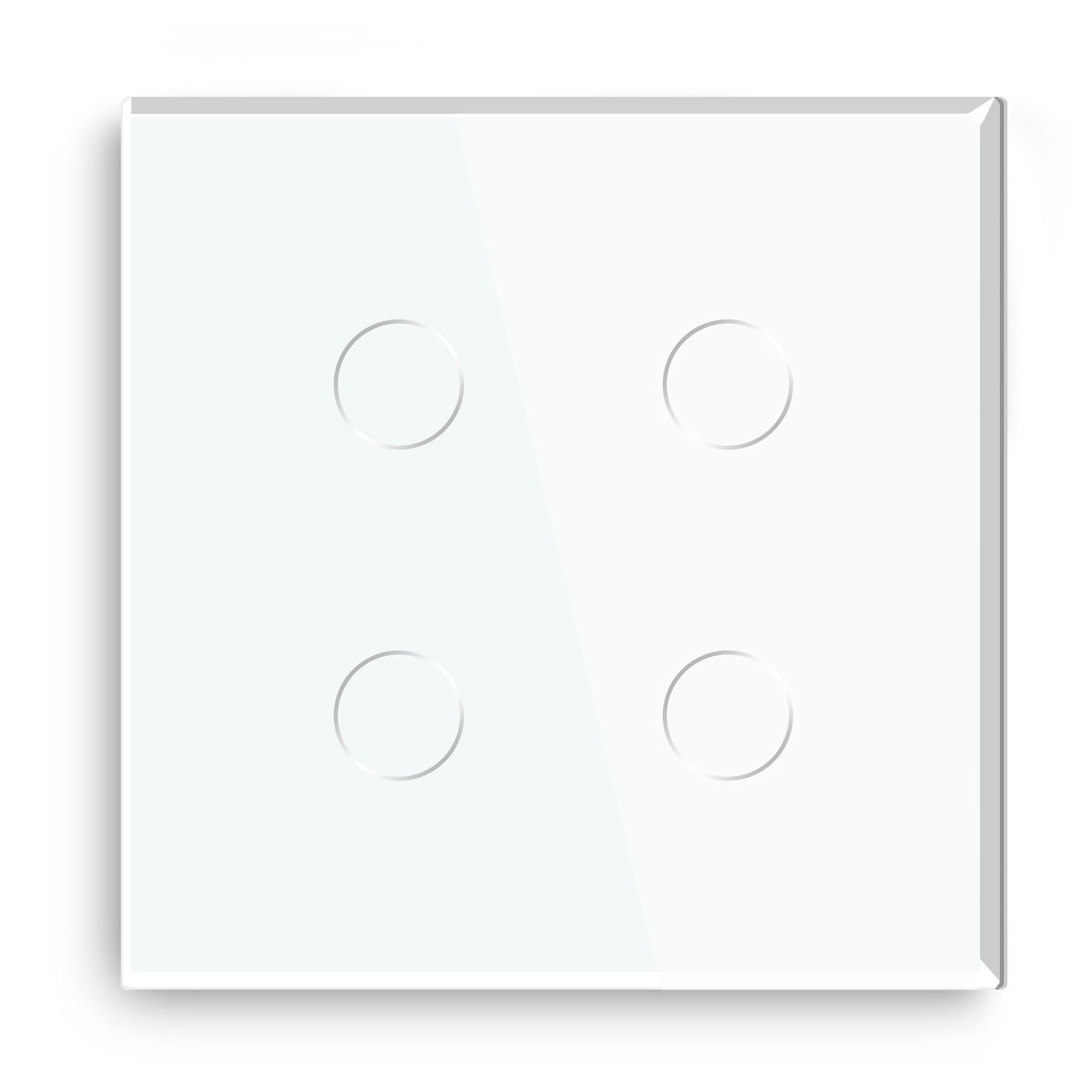 Gopeta 4-Gang Smart Wi-Fi Touch Switch with Glass Panel - White