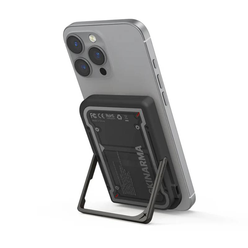 SKINARMA Nexus Mecha Magnetic PowerBank With Smart Kick-Stand - 5000mAh / USB-C / Black Accessories > Power Bank