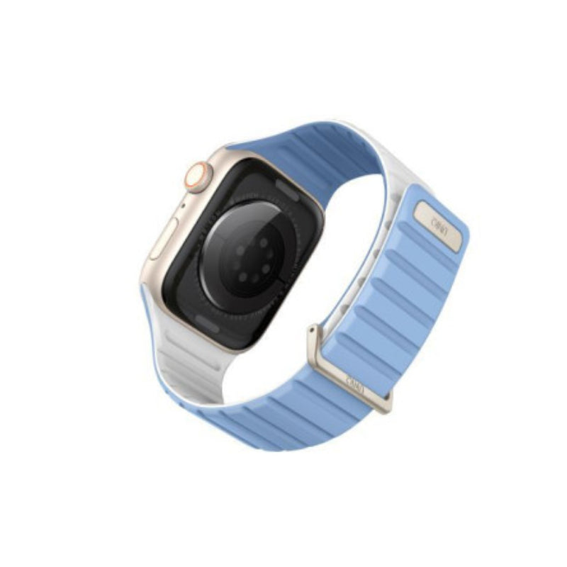 Uniq Revix Evo Reversible Magnetic Apple Watch Strap for Apple Watch 41/40/38mm Powder Blue(Powder Blue/White)