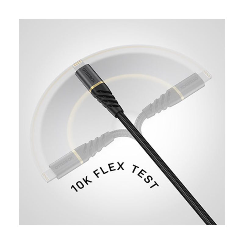 OtterBox Lightning to USB-C Fast Charge Cable - Standard 1 Meter - Matte Black
