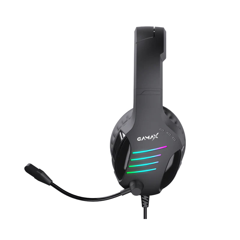 Gamax GM-204 4-in-1 Wired PC Accessory Set - AR Mechanical Keyboard / Mouse / Mousepad / Headset / Black