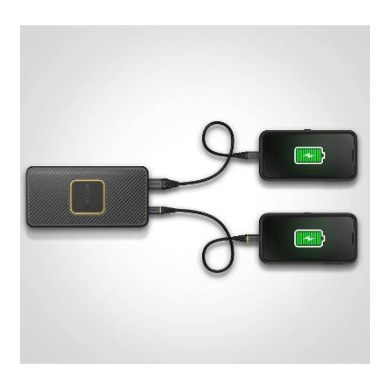 باور بانك أوتر بوكس بسعة 5K مللي أمبير ساعة USB-A وUSB-C بقدرة 12 واط - أسود - (معبأ في المستودع)