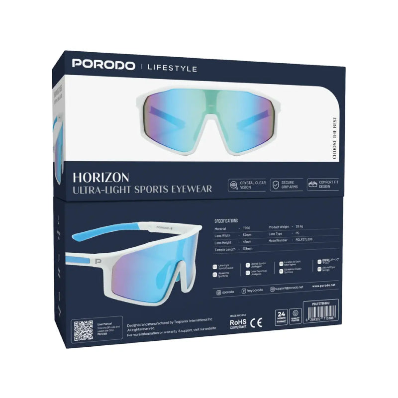 Porodo Lifestyle Horizon Ultra-Light Sports Eyewear - Blue