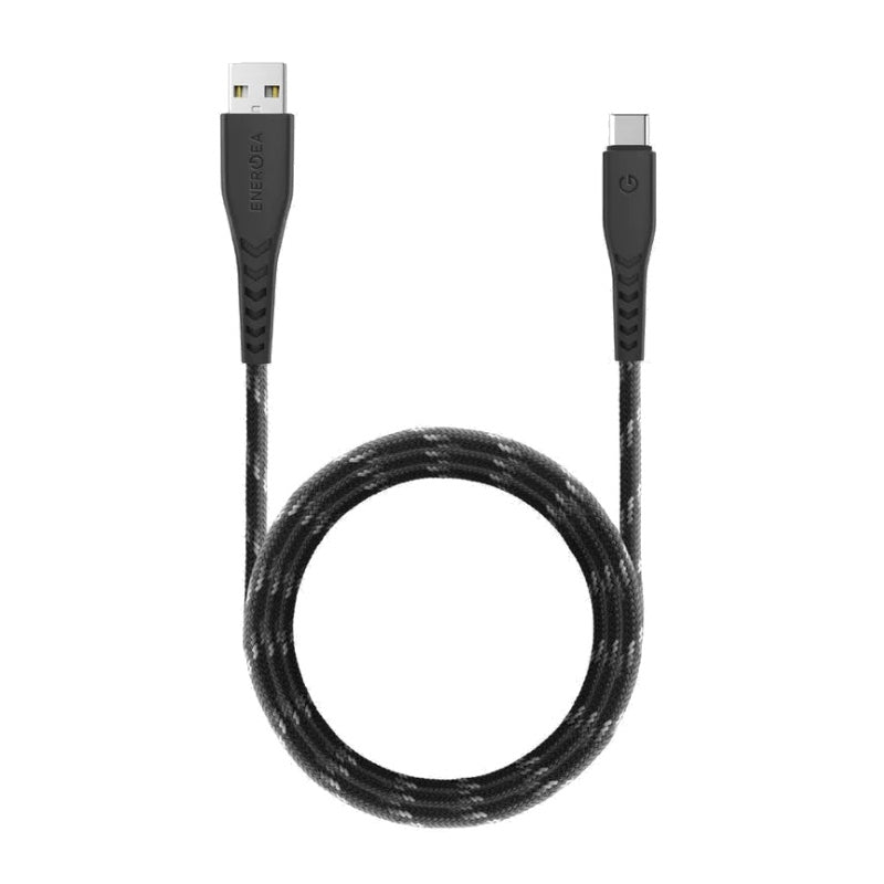 Energea Nyloflex Universal Charge Cable - 1.5 Meter / USB-A / USB-C / Black