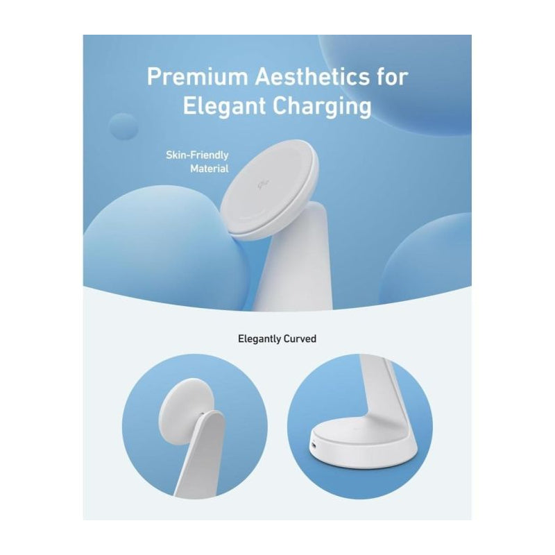 Anker 2-in-1 MagSafe Wireless Charger - Wireless / 15W / White