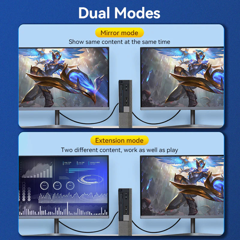 Vention Cotton Braided HDMI Male To DisplayPort Male Cable - 4K / 2 Meter / Black