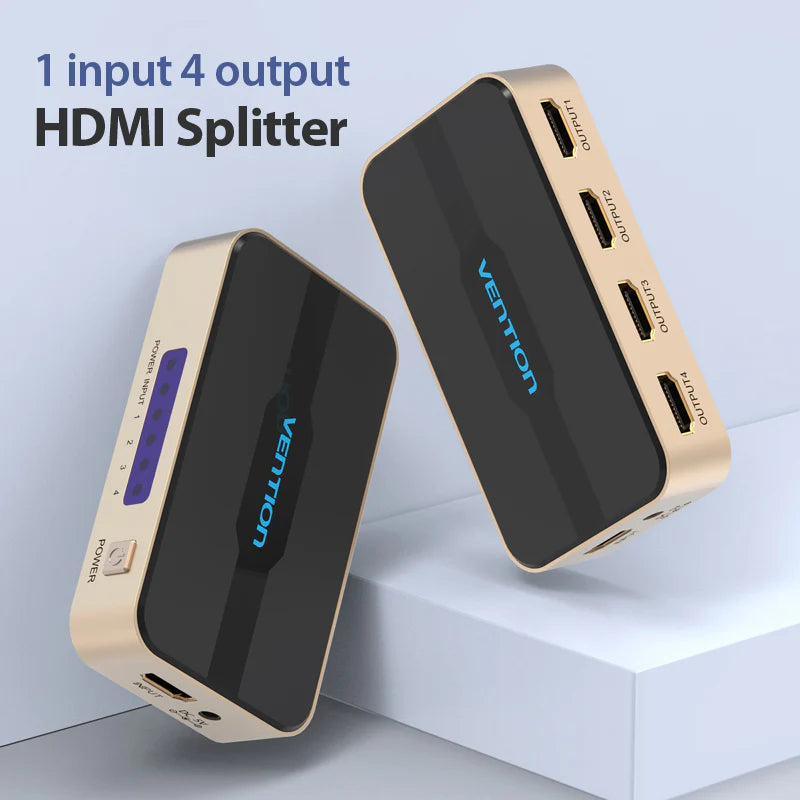 Vention 1-In-4-Out HDMI Splitter - 4K / Black
