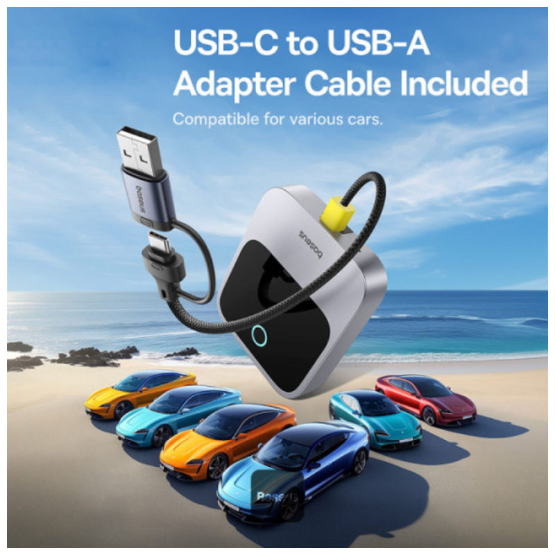 Baseus SafeJourney Wireless CarPlay Adapter – Space Grey
