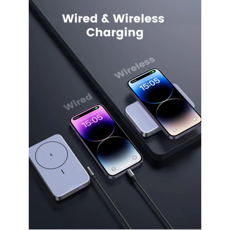 UGREEN PB206 Magnetic Wireless Power Bank - 10,000mAh / 15W / USB-C / Space Grey