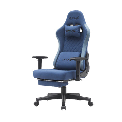 Gamax BS-7970 Gaming Chair with Foot Rest - Dark Blue