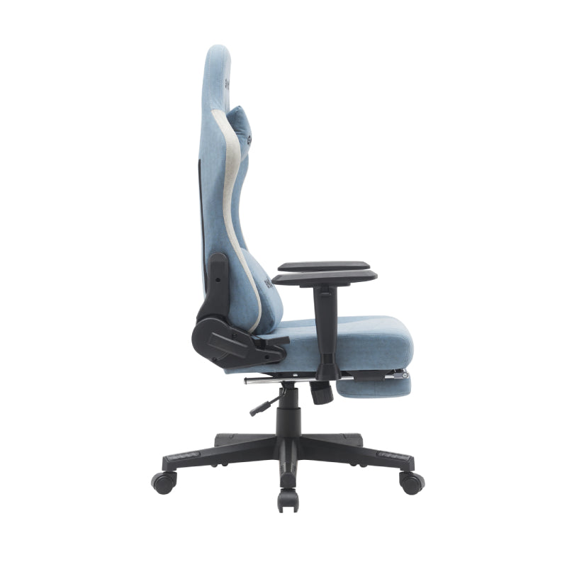 Gamax BS-7970 Gaming Chair with Foot Rest - Light Blue