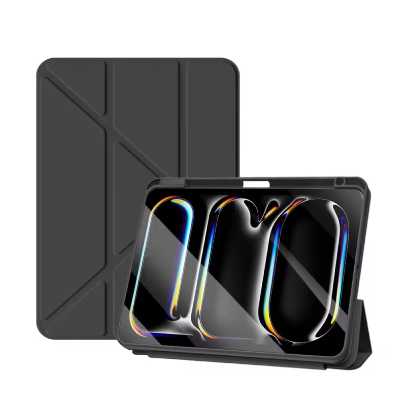 Smart Silicon Trifold Case for Apple iPad 11 (A16) 2025 / iPad 10/iPad 10.9 - Black
