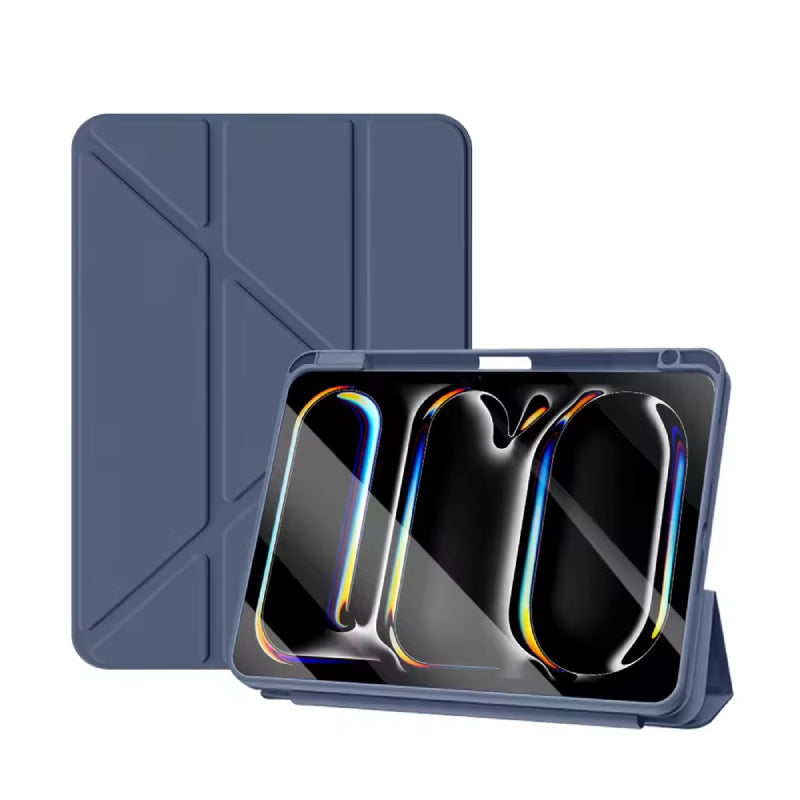 Smart Silicon Trifold Case for Huawei Matepad Se 11 - Navy Blue