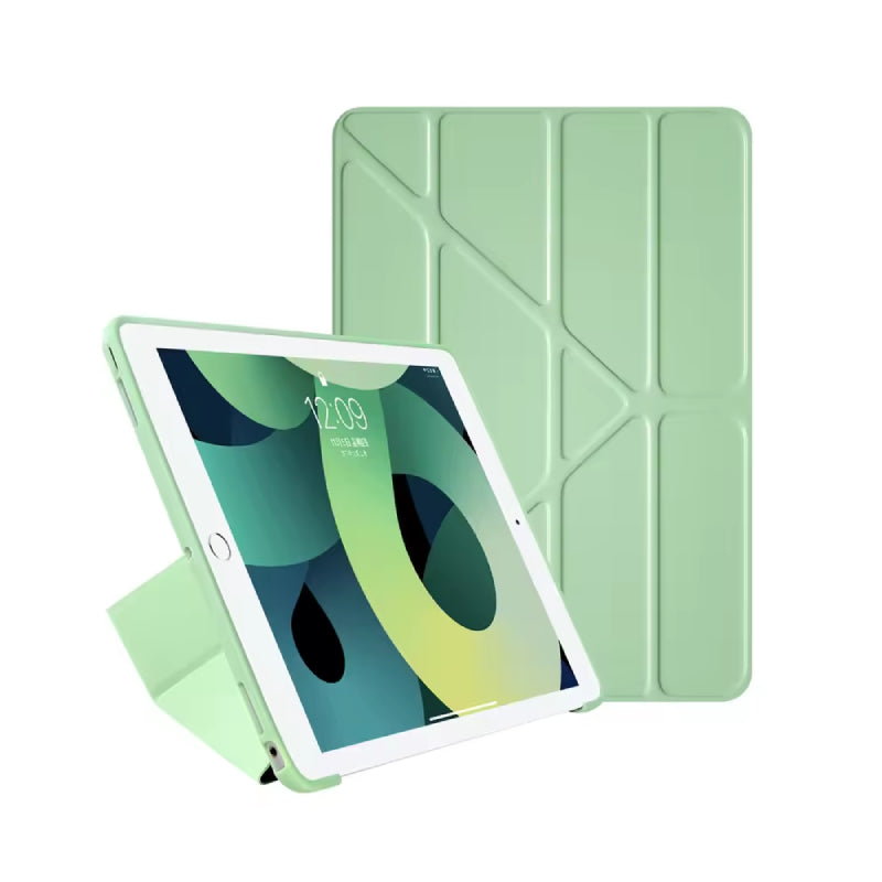 Smart Silicon Trifold Case for Apple iPad 11 (A16) 2025 / iPad 10/iPad 10.9 - Light Green
