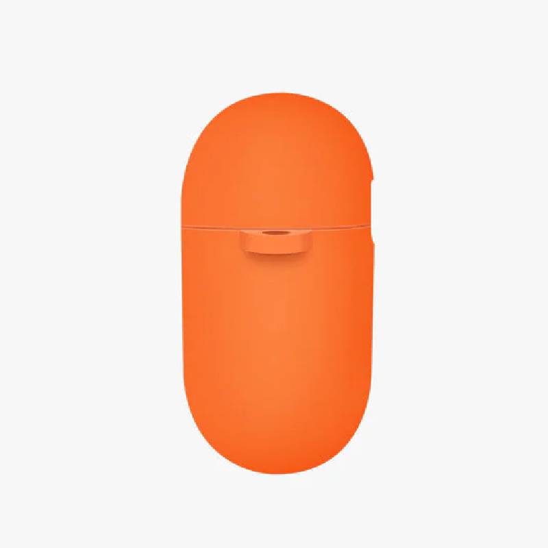 Uniq Nexo Active Hybrid Silicone Airpods 4th Gen Case With Sports Ear Hooks - Volt Orange