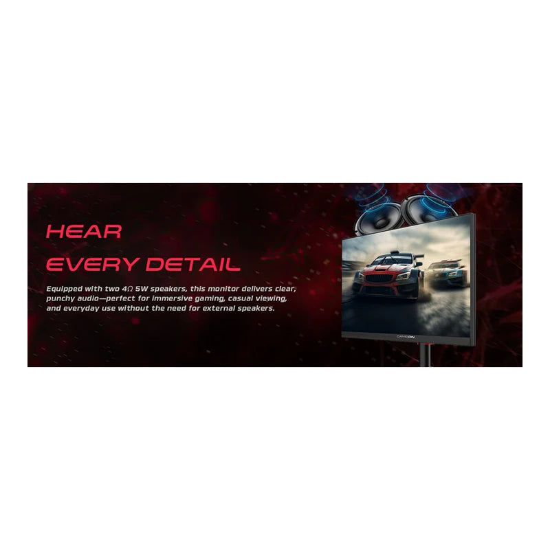 GameOn GOSX27B Dual Switch Gaming Monitor - 27" / 320Hz / 0.5ms / DisplayPort / HDMI / Audio Out - Black