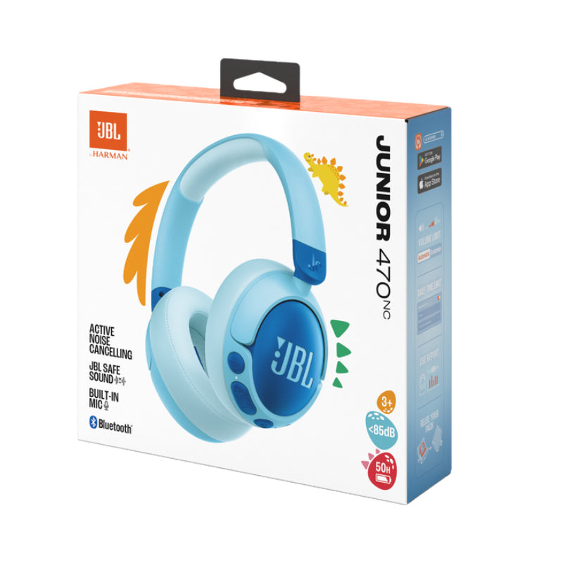 JBL Junior 470NC Wireless Headphones - On-Ear / Bluetooth / Blue