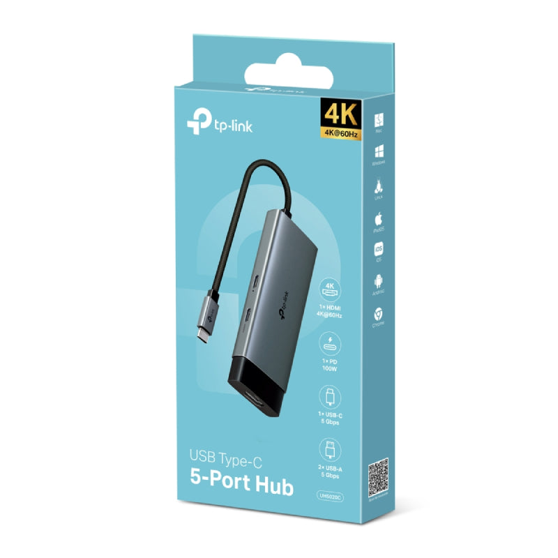 TP-Link UH5020C USB Type-C 5-in-1 Hub - HDMI / PD / USB Type-C / USB Type-A