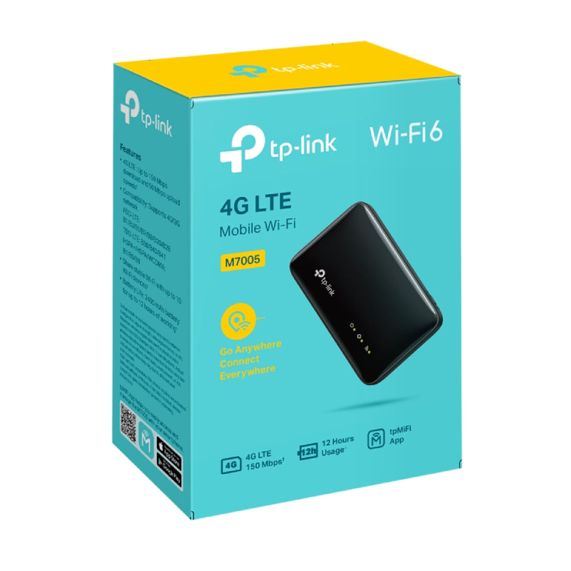 TP-Link M7005 4G LTE Mobile Wi-Fi Router - 2.4GHz / Black