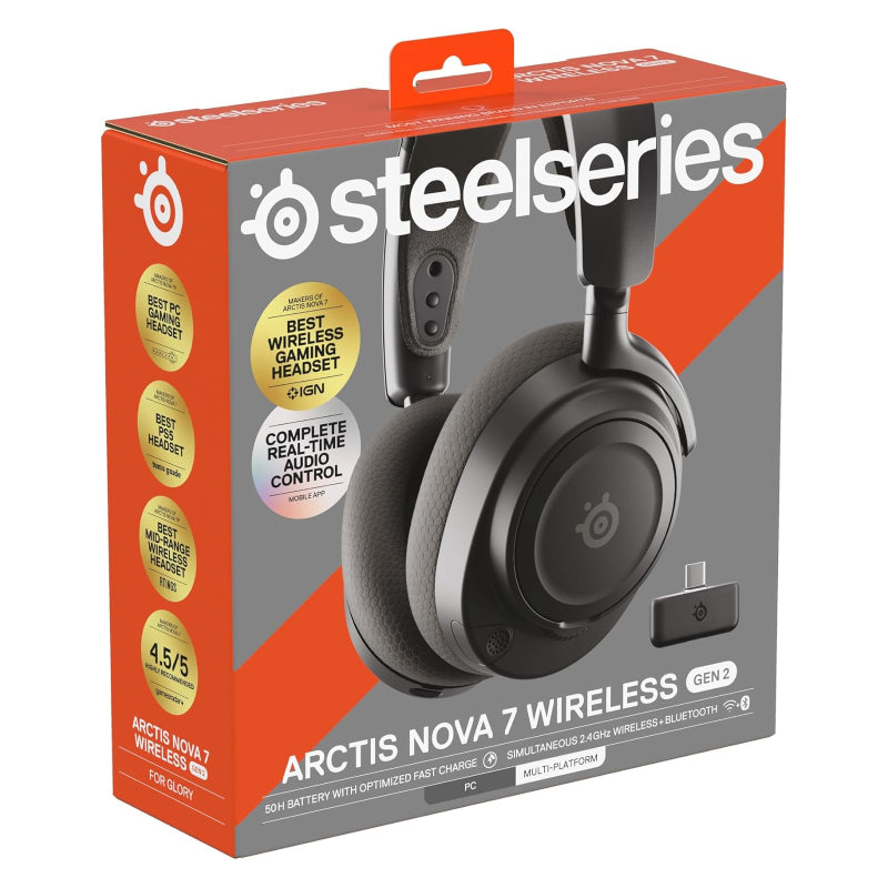 SteelSeries Arctis Nova 7 Gen 2 Gaming Headphones - Wireless / Black