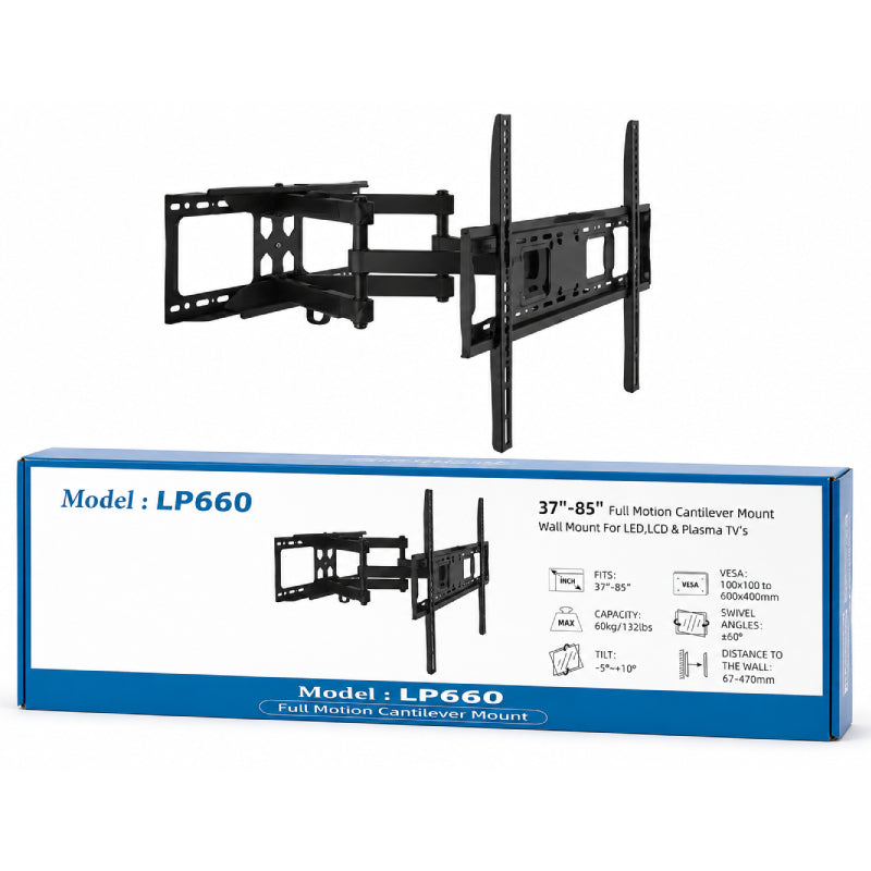 LP660 Full Motion Cantilever TV Wall Mount - 37" – 85"