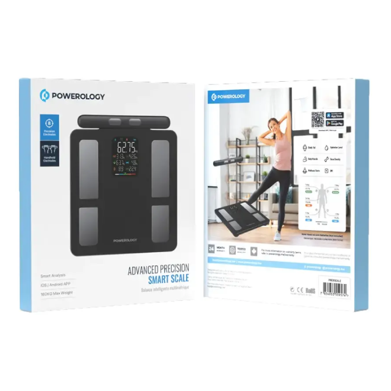 Powerology Advanced Precision Smart Scale - 180kg / Black