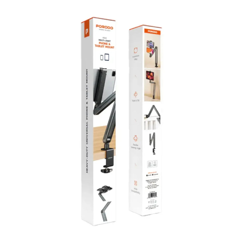 Porodo Multi-Joint Phone & Tablet Mount - Gray