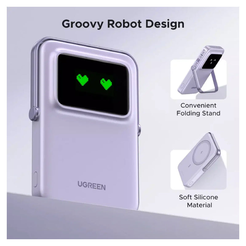 UGREEN Magnetic Wireless Power Bank - 5000mAh / USB-C / Purple
