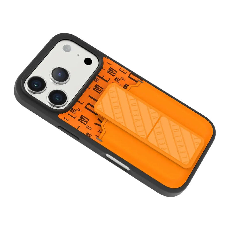 Levelo Morphix Gripstand Case With Cardholder For Apple iPhone 17 Pro Max - Sunrise Orange Accessories > Mobiles &