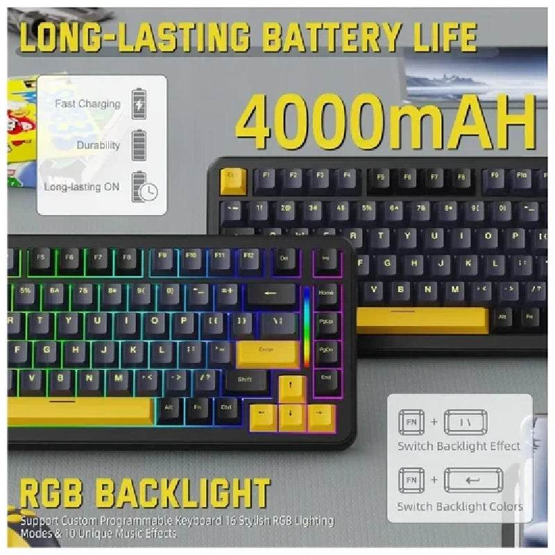 لوحة مفاتيح ألعاب ميكانيكية هجينة ستيل سيريز أبيكس 5، سلكية، RGB، باللون الأسود