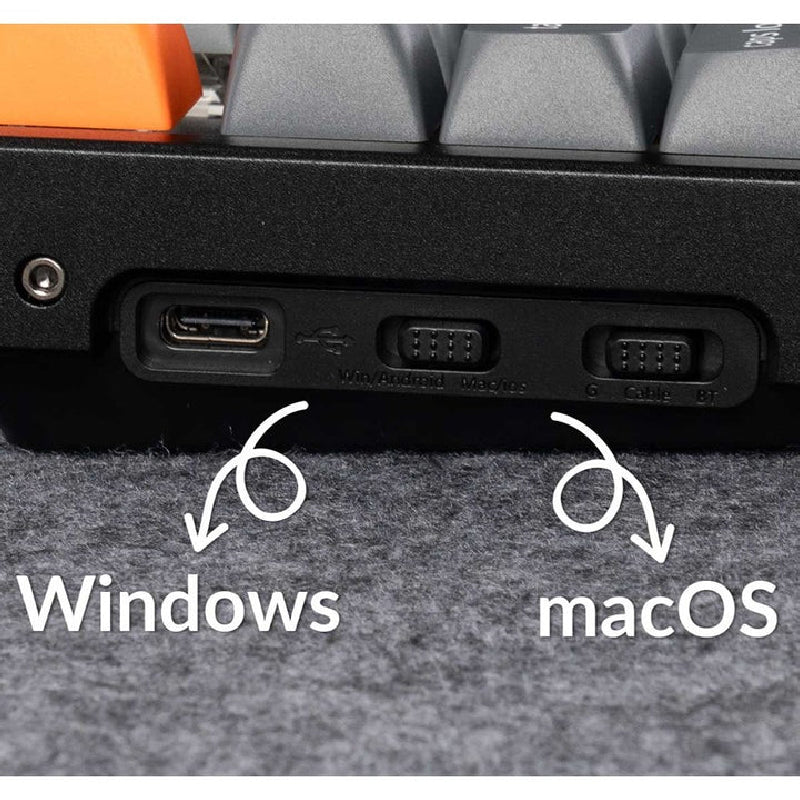 Keychron K8 Max QMK/TKL RGB Wireless Mechanical Gaming Keyboard With Super Red Switch - Arabic Layout / Black