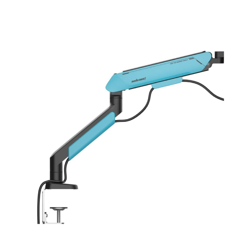 AndaSeat Stealth Pro II A9 Ergonomic Single Monitor Arm - 17"-42" Inch / Black/Blue