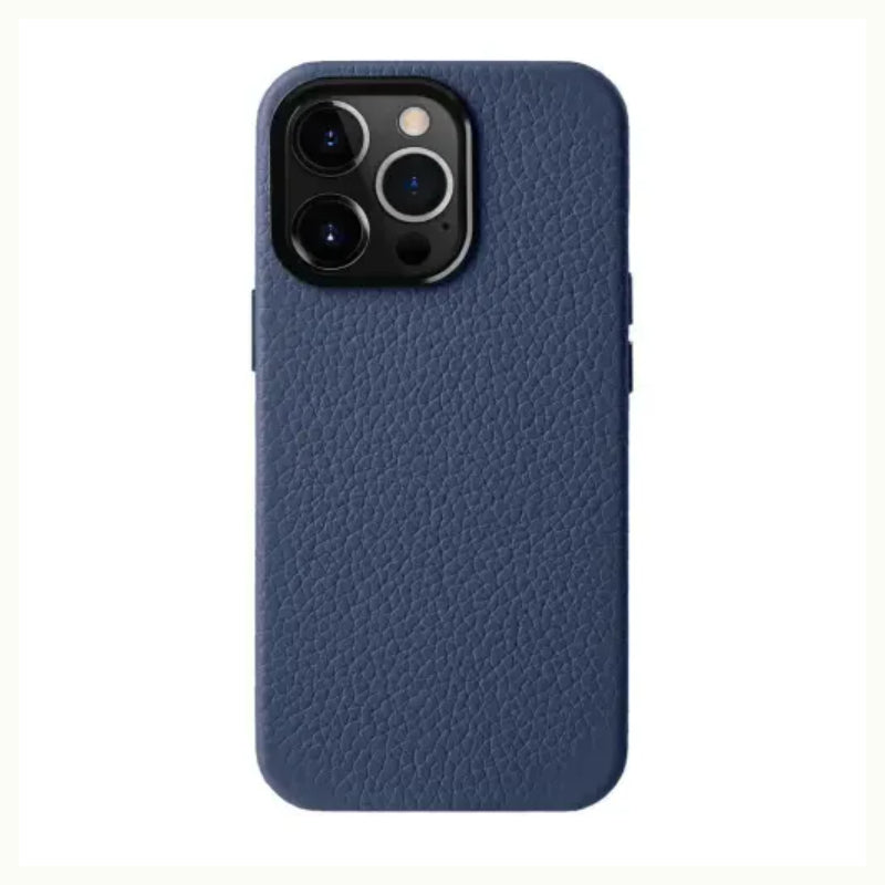 Melkco Origin Paris Magsafe Clemence Leather Regal Cover Case - Apple iPhone 15 Pro Max / Dark Blue Accessories >