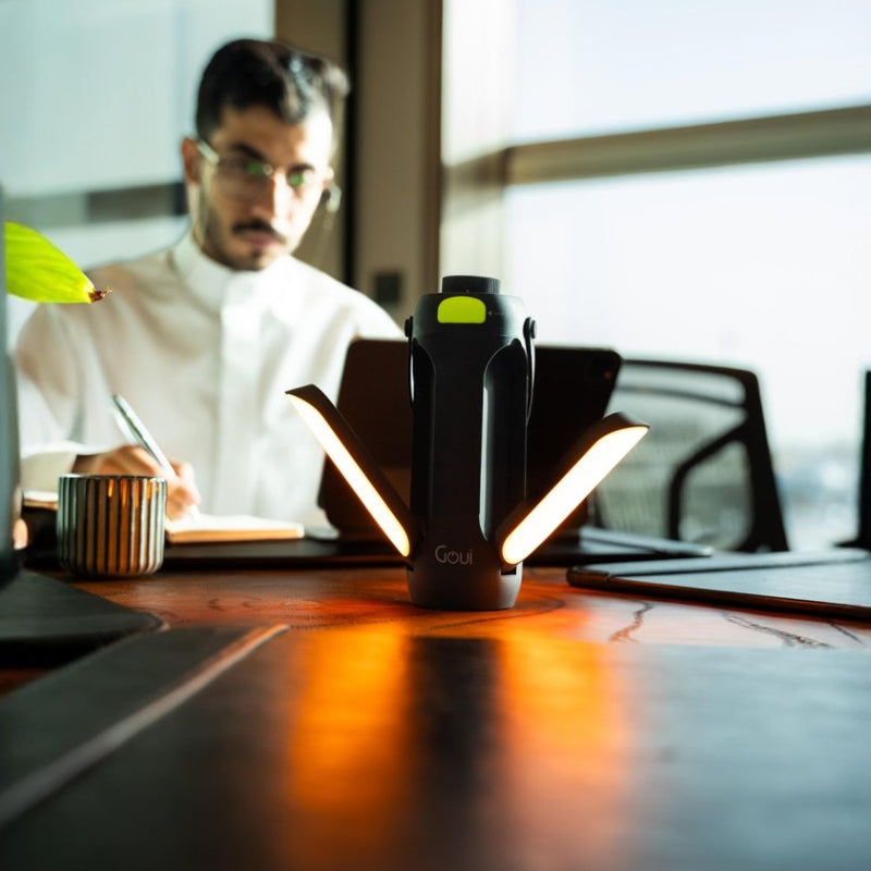 GOUI Trio Speaker with Power Bank & Foldable Light - Bluetooth / 8000mAh / Black