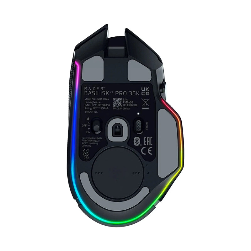 Razer Basilisk V3 Pro Fully Customizable Ergonomic Gaming Mouse - Wireless / Razer Chroma RGB / 35K DPI / Black