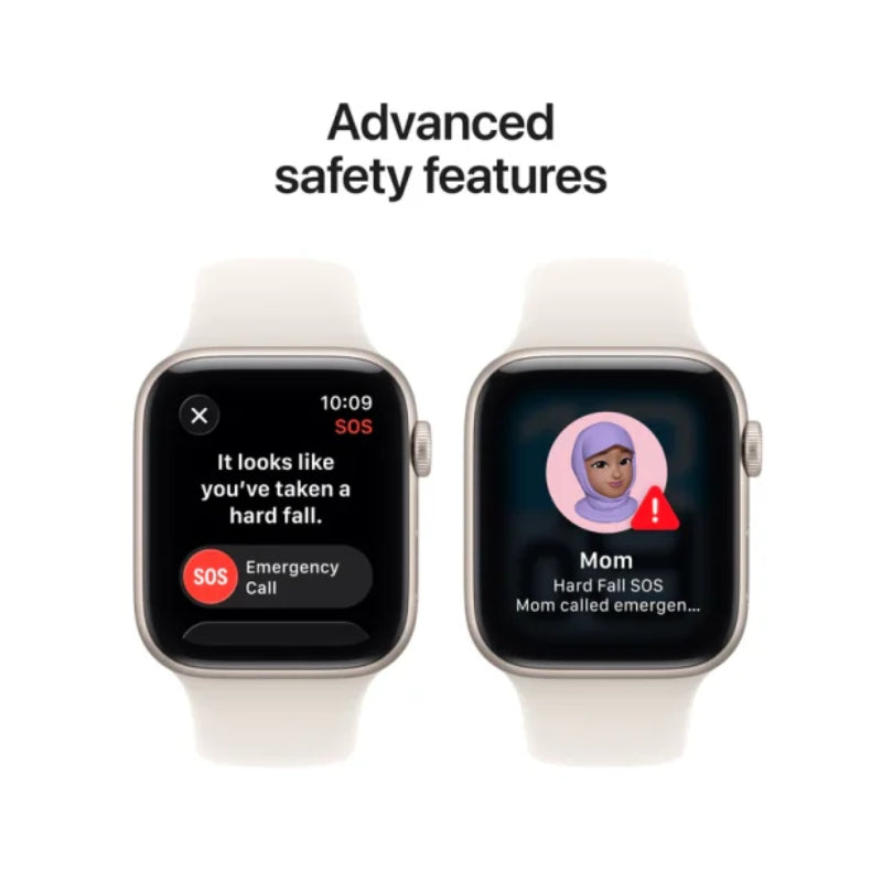 Apple Watch Series SE 3 - OLED / 64GB / 44mm / Bluetooth / Wi-Fi / Medium/Large / Starlight Aluminium Case with