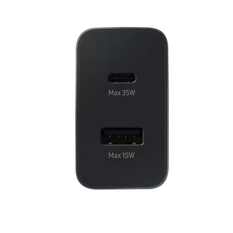 Samsung Dual-Port Power Adapter - 35W / USB-C / USB-A / Black