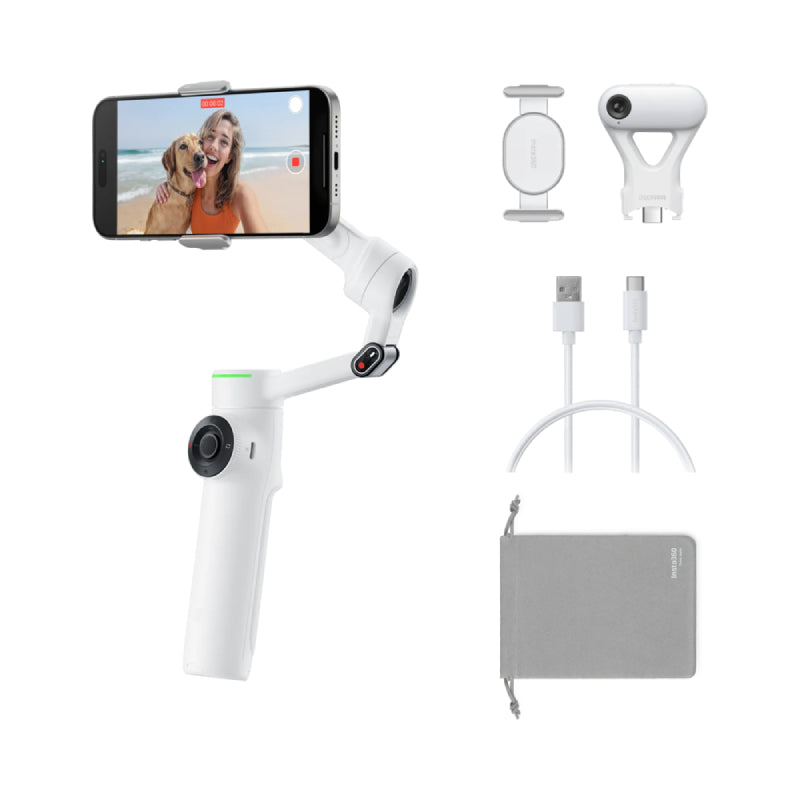 Insta360 Flow 2 Pro AI Tracker Bundle - Summit White