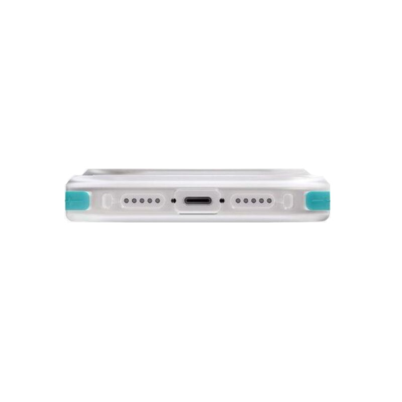 Uniq Hybrid Combat Active Magclick Charging Case For Apple iPhone 17 Pro - Frost Clear/Turquoise