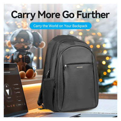 Vention KRMB0 Water-Repellent Laptop Backpack - Up to 15.6" / Black