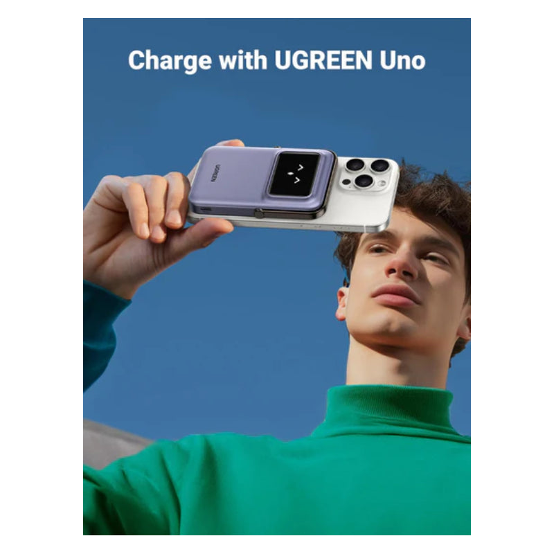 UGREEN Uno Magnetic Wireless Power Bank - 5000mAh / 7.5W / USB-C / Black